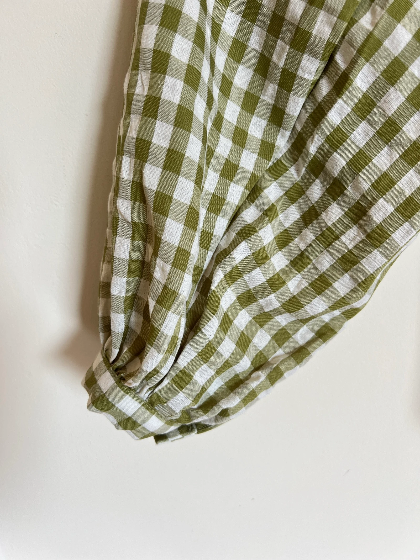 Blusa vichy verde oliva – photo 3